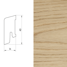 Parkettleiste KF 40 | Eiche Pure | matt lackiert